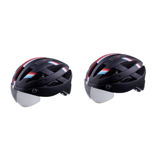 BESPORTBLE 2St Fahrrad schutzhelm Mountainbike-roter Sitz Austausch des Fahrradhelmbandes Helmkopf kopfschutz Bike Helmet Fahrrad Skateboard Sicherheitshelm Bike Gadgets Helm zum Reiten Black von BESPORTBLE