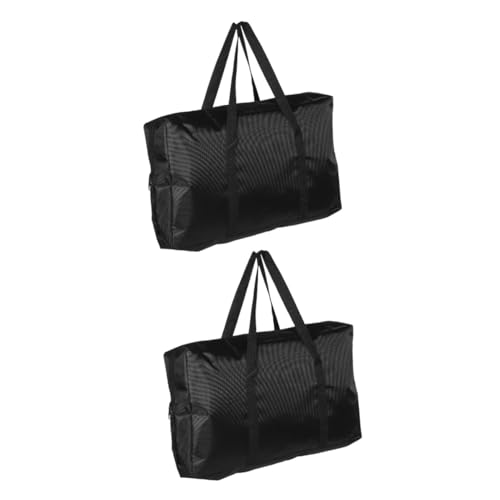 BESPORTBLE 2St Grill-Tragetasche Taschen Isolierter Einkaufskorb Reißverschlüsse Grillset aufbewahrungssack Storage Pockets Aufbewahrungstasche Tragetasche für Grillwerkzeug Polyester Black von BESPORTBLE