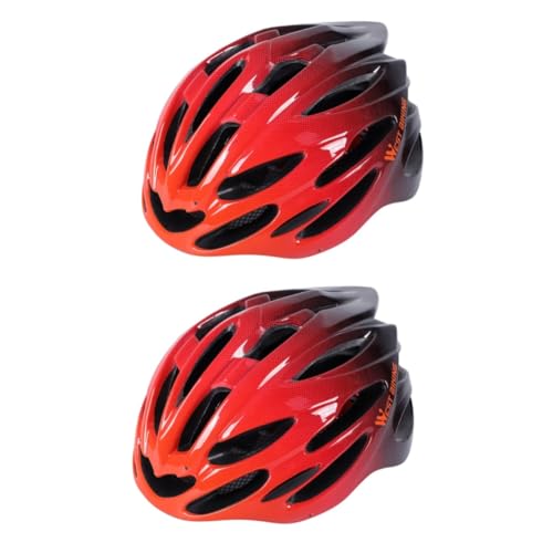 BESPORTBLE 2st Fahrradhelm Radfahren Halbfinger-Handschuhe Schutzhelm Zyklus Reiten Helme Helm Für Fahrrad Helm Zum Radfahren Folge Rot von BESPORTBLE