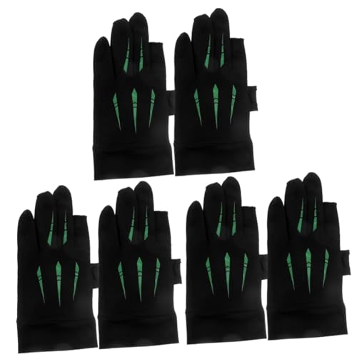 BESPORTBLE 3 Paar Bequeme Fitness Handschuhe Golf Handschuhe Schwimmhäute Snooker Handschuhe Linke Hand Handschuhe Herren Arbeitsstange Mechaniker UV Handschuhe Für Gel Nägel von BESPORTBLE