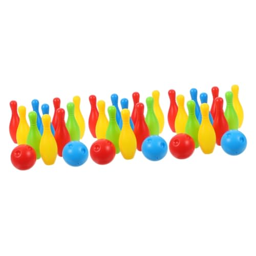 BESPORTBLE 3 Sätze Mini-Bowling Bowling Für Kinder Outdoor-Spielzeug Für Kinder Bowlingkugel Für Kinder Indoor-Spielzeug Für Kinder Outdoor-Bowling Kinder Bowlen Sport Colorful von BESPORTBLE