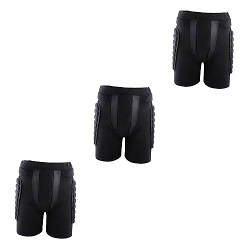 BESPORTBLE 3 Stück Ski Jupon Hockey Hüfthalter Ski Shorts Mountainbike Ausrüstung Ski Hose Mountainbike Ausrüstung Hockey Hose Skate Reithose Schwarz von BESPORTBLE