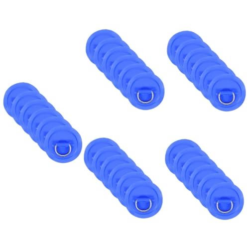 BESPORTBLE 30 STK D-förmige Schnalle aus Edelstahl Kanuschnallen von Surfbrettschnallen gummiseil Kayak Accessories schlauchboot kompakter Kabelfixierer Bungee-Cord-Ringe PVC Blue von BESPORTBLE