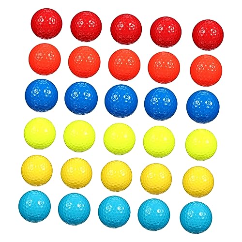 BESPORTBLE 30St Farbiger Golfball gummiball gummibälle golfzubehör Golf zubehör Spielzeuge Kinderspielzeug für Anfänger Gummigolf bunt Übungsball Kinderball Synthesekautschuk von BESPORTBLE