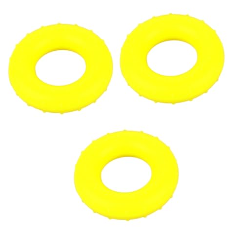 BESPORTBLE 3St Handgelenkkrafttrainer Handgrifftrainer Handtrainer Fitness-Handgreifer Handgriffring Unterarm handtacker hand gripper wrist support Silikongriff Handgriffe verstärken Yellow von BESPORTBLE