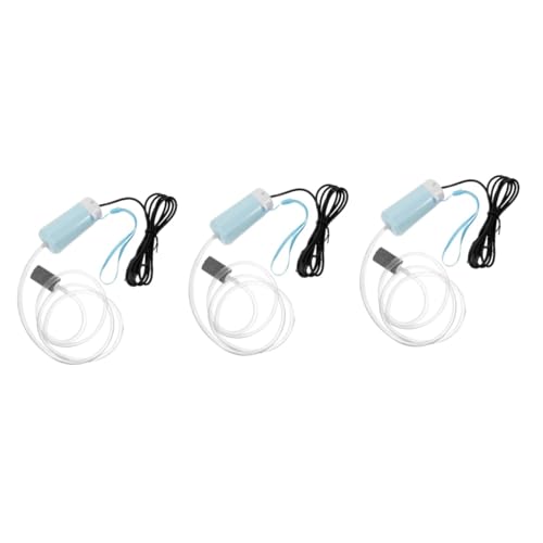 BESPORTBLE 3St USB-Sauerstoffpumpe USB Sauerstoffpumpe Kompakte Sauerstoffpumpe Wasserflasche Aktive Pumpe tragbar USB Luftpumpe Aquarium Düse Aquariumzubehör Leise Aquarienpumpe Abs Sky-Blue von BESPORTBLE