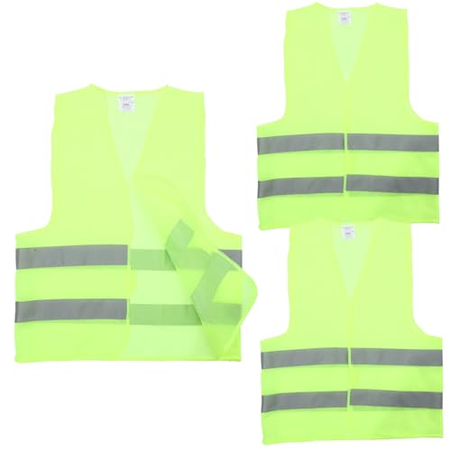 BESPORTBLE 3St Warnweste reflektorweste reflektierende Weste Sichtbarkeitsweste baustellen Laufweste Overalls atmungsaktive Outdoorweste reflektierende Ausrüstung Polyester Green von BESPORTBLE