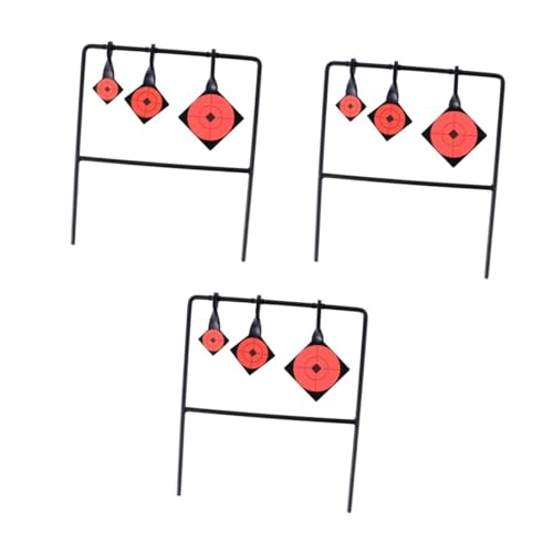 BESPORTBLE 3St Zielscheibe schießen Schießspiel Stahlziele für Netz üben Bogenschießen schießspiele Wetterbeständig Schießübungsziel Metallziel Jagdübung Jagdpraxis 2 Black von BESPORTBLE