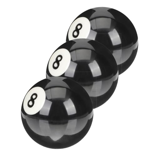 BESPORTBLE 3st Billardtischtennis Billard-ersatzball Billardkugel Als Ersatz Billard-übungs-trainingsspielball Billard-übungsball Billard Zubehör Billardtisch Kugel Billardkugeln Black Harz von BESPORTBLE