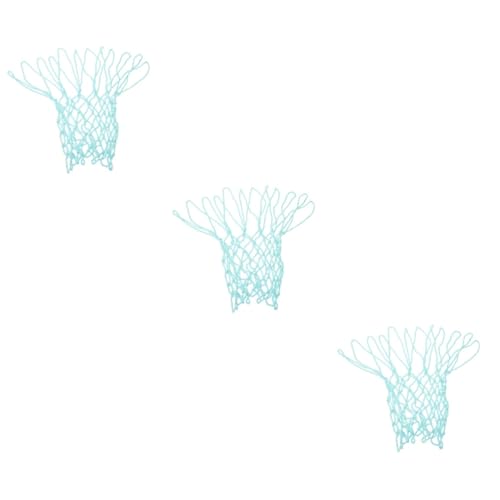 BESPORTBLE 3st Im Dunkeln Leuchtendes Basketballnetz Basketballkorb Eisernes Basketballnetz Basketballnetz-ersatz Im Freien Basketballnetz Leuchtend Basketballrahmennetz Sky-Blue Nylon von BESPORTBLE