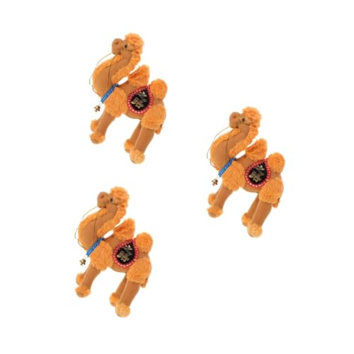 BESPORTBLE 3st Kamelspielzeug Kamelfigur Kamel Plüschtier Entzückende Kamelpuppe Aus Plüsch Kamel-plüschpuppe Kamelpuppe Simulierte Kamelpuppe Kuscheltiere Masse Light Brown Stoff von BESPORTBLE