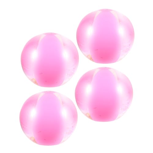 BESPORTBLE 4 Stück Aufblasbarer Wasserball Hüpfspielzeug Strandspielbälle Hüpfende Sinnesbälle Bunter Handball Sprungball Spielplatzbälle Aufblasbare Hüpfbälle Wasserball Aufblasen Rosa PVC von BESPORTBLE