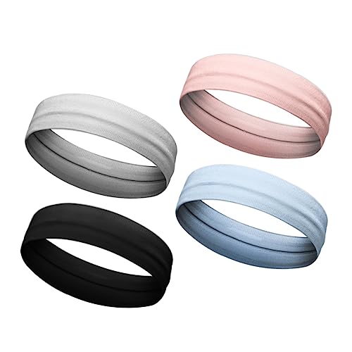 BESPORTBLE 4 Stück Elastisches Haarband Sport Stirnband Lauf-Stirnband Stirnbänder Für Yoga Sport-Haarband Sportliche Kopfbedeckungen von BESPORTBLE