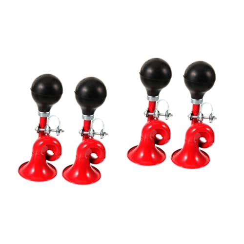 BESPORTBLE 4 Stück Fahrradklingel Bike Horn Bike Accessories Fahrradtröte fahradzubehör zubehör für fahrräder Glocke Zyklus Horn Mountainbike-Hupe sichere Fahrradhupe Fahrradzubehör Haut rot von BESPORTBLE