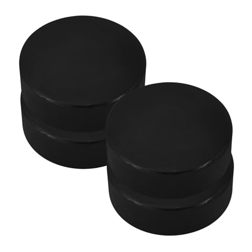 BESPORTBLE 4 Stück Gummi Pucks Hockey Trainingspucks Gummi EIS Pucks Wiederverwendbare EIS Pucks Klassische Pucks EIS Renn Pucks Schwarz von BESPORTBLE