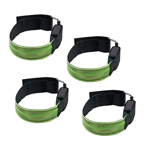 BESPORTBLE 4 Stück Reflektierendes Armband Led-Armband Jogging-Armband Laufarmband Fluoreszierendes Armband Fluoreszierender Reflektor Green von BESPORTBLE