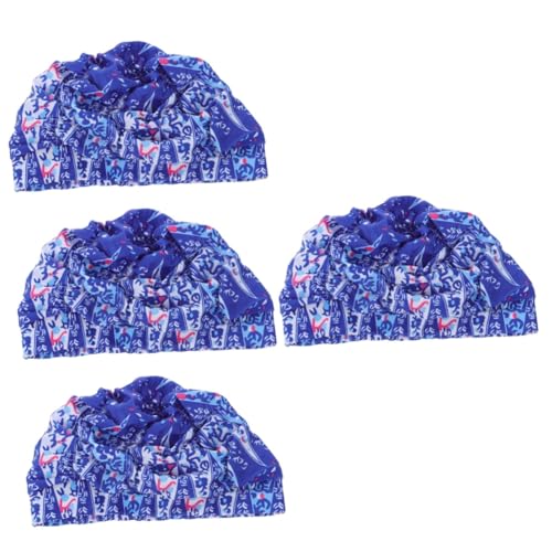 BESPORTBLE 4 Stück Schwimmhaube schwimmkappe für Kinder Swim Cap Women swimmi Bademantel für Frauen schwimmleine Pool Pools tragbare Badehüte Bequeme Badekappen Badekappe für Erwachsene Stoff von BESPORTBLE