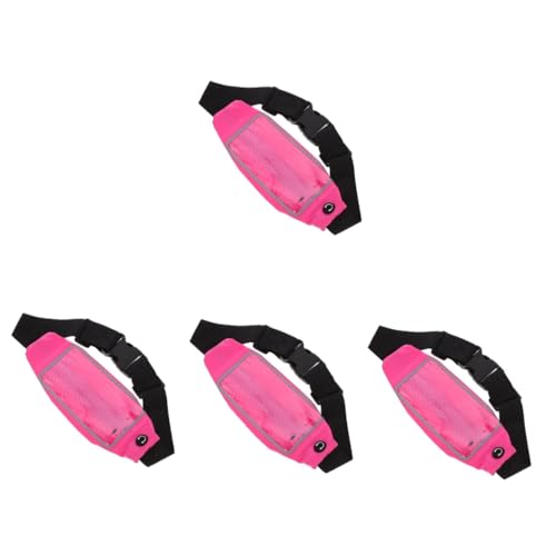 BESPORTBLE 4Er-Packung Lauf-Touchscreen-Hüfttasche Lauftaschen für Männer tragbare Hüfttasche Gürteltasche joggingtasche laufgürtel atmungsaktive Hüfttasche Fitness-Lauftasche Nylon Rosa von BESPORTBLE