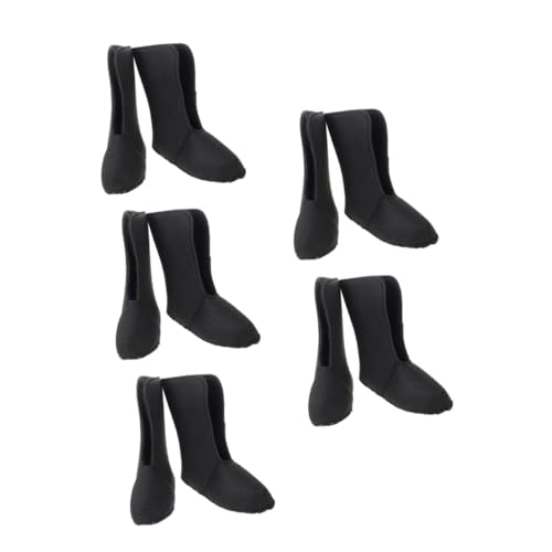 BESPORTBLE 5 Paare warme Schneeschuhe Wanderschuhe Winterstiefel wasserdichte Schuhe Jagdstiefel Schnee Boots Strapazierfähige Stiefelsocken Skisocken für Damen Stiefelwärmer Plüsch Black von BESPORTBLE