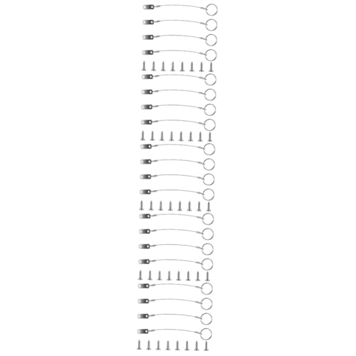 BESPORTBLE 5 Sätze Marine-Anti-Verlust-Seil Stiftschlösser Umschalten Schließe Kette Kartenband Schnellspannstift Stahlkabel Stahllager Stifte Verriegelung Silver Edelstahl 316 4 Stück * 5 von BESPORTBLE