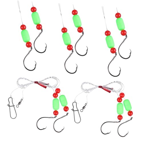 BESPORTBLE 5st Ausrüstung Zum Meeresangeln Salzwasserköder Angelausrüstung, Angelseil Pompano-rigs Zum Surfen Pompano-angelperlen Fluoreszierende Perlen Zum Angeln Welsangeln Nylon von BESPORTBLE