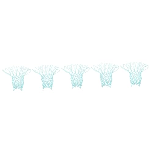 BESPORTBLE 5st Im Dunkeln Leuchtendes Basketballnetz Basketballkorb Basketballnetz-ersatz Im Freien Basketballzubehör Eisernes Basketballnetz Rahmennetz Für Basketballtore Sky-Blue Nylon von BESPORTBLE