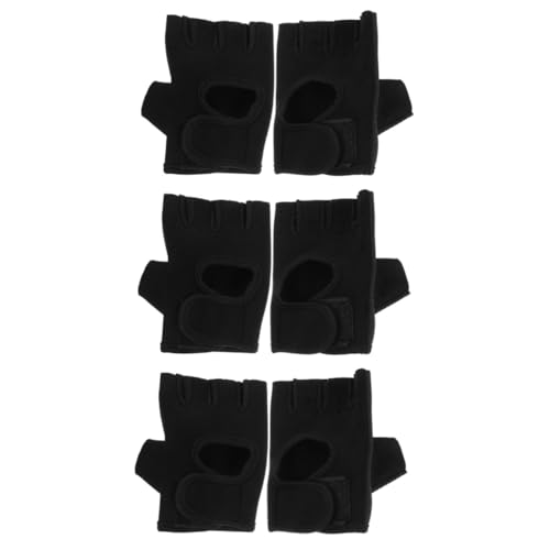 BESPORTBLE 6 STK Fitness-Handschuhe Fitness-handschutz Schützende Angelhandschuhe Handschuhe Zum Training Turnhandschuhe Schützende Fahrradhandschuhe Trainingshandschuhe Damen Black ， von BESPORTBLE