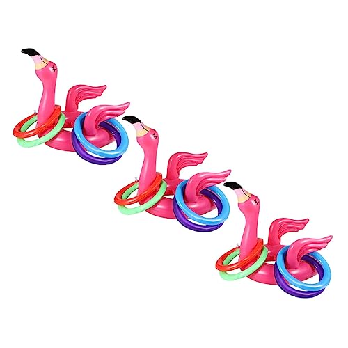 BESPORTBLE 6 Sätze Flamingo-Ferrule Ringwurfspielzeug Tierspielzeug für Kinder funnytoys funny toys Outdoor-Spielset draußen Kinderspielzeug Flamingo Wurfring Spielzeug Outdoor-Spielzeug PVC von BESPORTBLE