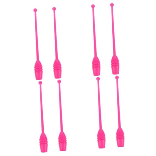 BESPORTBLE 8 STK Aerobic-Sticks Kunstturnstock Gymnastikstock Tanzender Sportstock Für Rhythmische Gymnastik Rhythmischer Stock Werkzeug Fitnessgeräte Tanzstock Tanzstöcke Rosa Plastik von BESPORTBLE