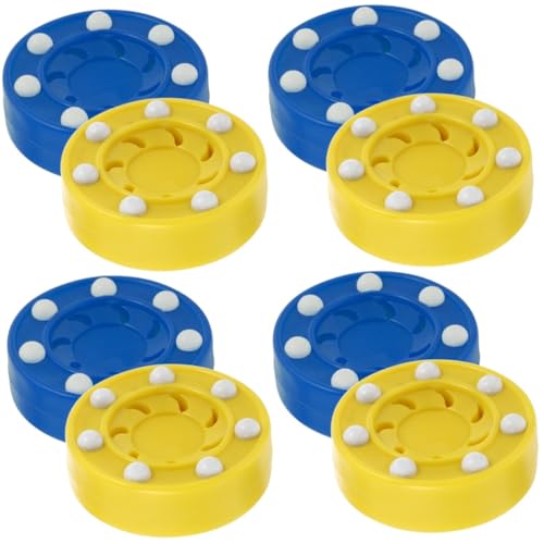 BESPORTBLE 8 STK Eishockey Rollerball Eishockey-Zubehör Raketenstock und Puck Sport-Hockey-Zubehör Airhockey Hockey Kinder Hockey Puck Hockey-Pucks Eiswürfel aus Kunststoff Eishockey-Puck Abs von BESPORTBLE