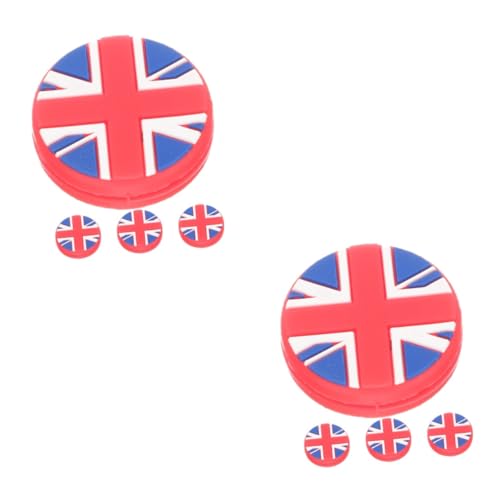 BESPORTBLE 8 STK Stoßdämpfer Für Tennisschläger Stoßdämpfer Für Schläger Absorber Für Tennisschläger Mit Britischer Flagge Tennisschläger-stoßdämpfer Tennisvibrationsdämpfer Kieselgel von BESPORTBLE