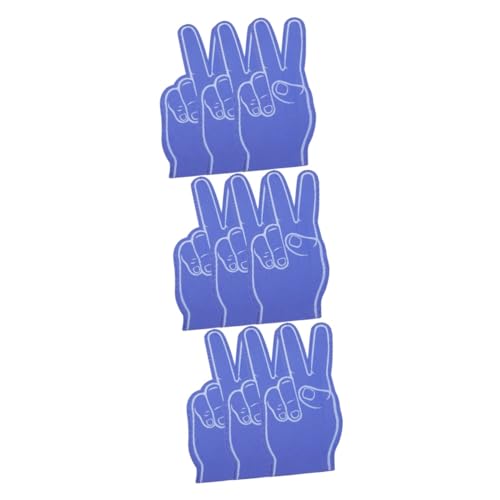 BESPORTBLE 9 STK Schaumfinger Pom Poms Cheerleading Sportfan-Finger Jubel Requisiten Partykrachmacher Krachmacher Für Fußballspiele Cheerleader-Finger Partygeschenke Für Lärmmacher Blue Eva von BESPORTBLE