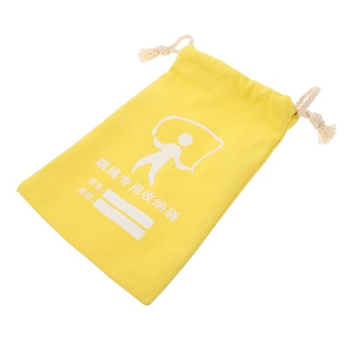 BESPORTBLE Aufbewahrungstasche Für Springseil Aufbewahrungstasche Mit Kordelzug Trainingstasche Aufbewahrungstasche Für Wasserbecher Kordelzugtaschen Für Kinder Kindertasche Segeltuch Yellow von BESPORTBLE