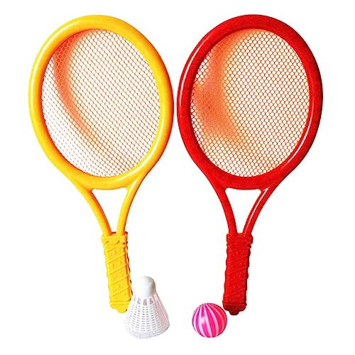 BESPORTBLE Badminton Tennis Set Für 1 Paar Kunststoff Badmintonschläger Mit Tennisbällen Grüner Punktfarbe Inklusive Praktischer Aufbewahrungstasche Für Unbeschwertes Spielvergnügen Im von BESPORTBLE