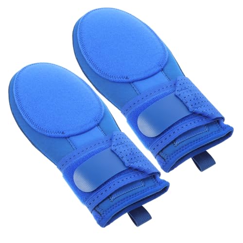 BESPORTBLE Baseballhandschuh Fäustlinge Fingerlose Arbeitshandschuhe Fängerausrüstung Gefütterte Handschuhe Patellar Werfen Batting Handschuhe Außenfeld Netz Handwärmer Bolzen Blue Ok Tuch von BESPORTBLE