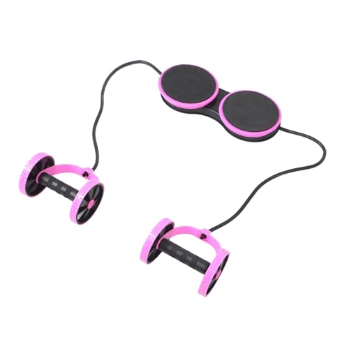 BESPORTBLE Bauchtrainer Rad Übungsrolle Trainingsgeräte Oberschenkeltrainer Gewichtete Armreifen Drücken Ab Rad Bauch Rad Bausatz Heimfitnessgeräte Stützräder Krafttraining Ab Maschine Rosa von BESPORTBLE