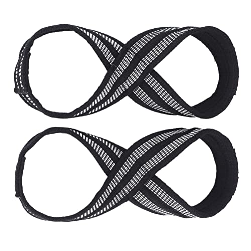 BESPORTBLE Figure 8 Straps, Figur 8 Zughilfen Krafttraining, Figur 8 Wrist Strap Gewichte Training Lifting Straps, Lifting Straps Für Powerlifting& Kreuzheben 1 Paar, S von BESPORTBLE