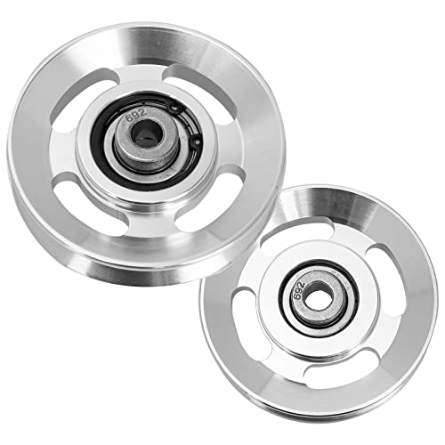 BESPORTBLE Fitness Wheel Pulley- 2Pcs Stainless Steel Pulley Professional Pulley Wheel Wear- Resistant Gym Pulley Replaceable Cable Pulley for Exercising Gym Training Fitness von BESPORTBLE