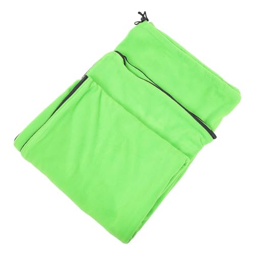 BESPORTBLE Fleece-Schlafsack Schlafunterlage aufblasbare Campingmatratze Feldbett tragbarer Schlafsack wanderschlafsack Schlafsack in Umschlagform schlafende Umschlagtasche Polarfleece Green von BESPORTBLE