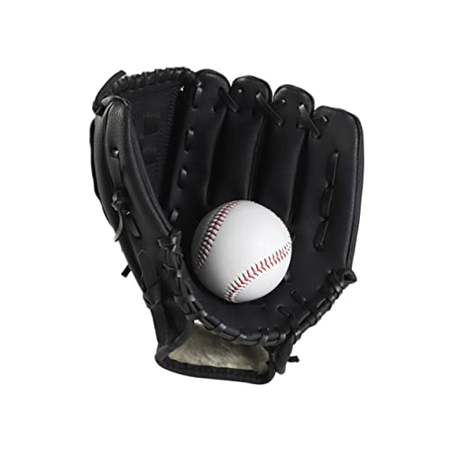 BESPORTBLE Linker Handschuh Für Baseball Handschuhe Schläger Fledermäuse Sport-schlaghandschuh Softball-handschuh 12,5-Zoll-baseballhandschuh Baseball-handschuh Für Die Linke Hand Black von BESPORTBLE