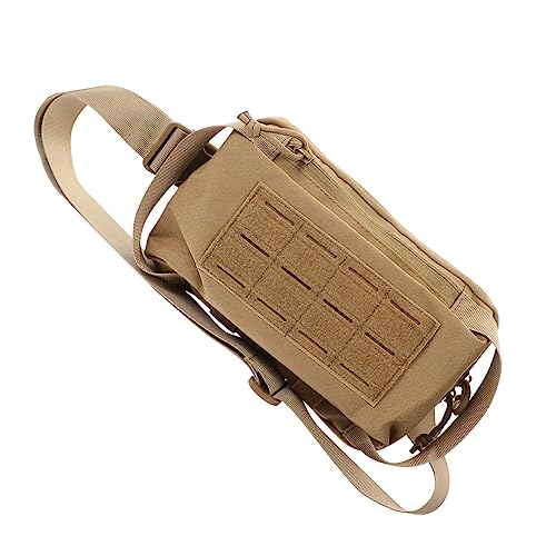 BESPORTBLE Pack Kopfhörertasche nylontasche werkzeugrucksack Hüfttasche zum Laufen lässige Hippe Bauchtasche Mini gehörschutzstöpsel Aufbewahrungstasche Mehrzweck-Gürteltasche Segeltuch Khaki von BESPORTBLE