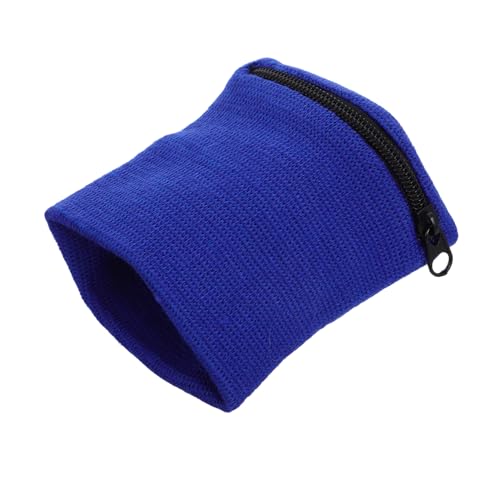 BESPORTBLE Portemonnaie-handschlaufe Schweißbänder Für Handgelenke Armbandtasche Handgelenktasche Zum Wandern Und Sport Münzbeutel Am Handgelenk Handgelenktasche Für Den Sport Baumwolle Blue von BESPORTBLE