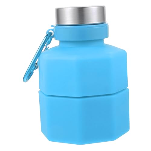 BESPORTBLE Sport wasserflasche Wasserflaschenständer Flache Wasserflaschenreise Auto edelstahlflasche Fitness wasserflasche wasserkocher hanteln Sportbedarf Fitnessgeräte Kieselgel Blue von BESPORTBLE