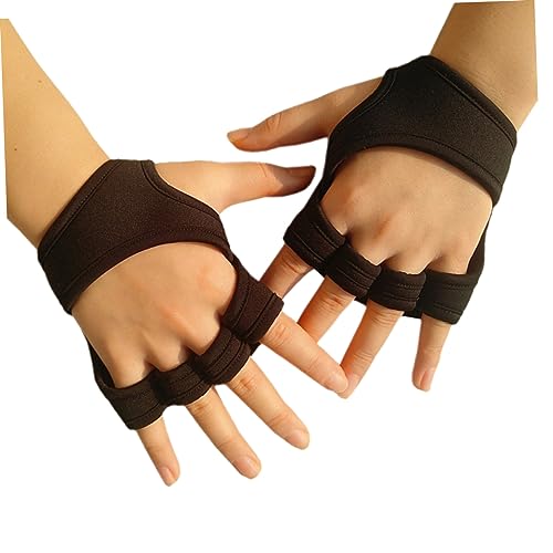 BESPORTBLE Trainingshandschuhe Fitness Handschuhe Gewichtheber Handschuhe Gym handschuh fitnesshandschuhe einstellbar Griff gepolstert mit Handgelenkband-Halbhandschuhen Fingerlose Handschuhe von BESPORTBLE