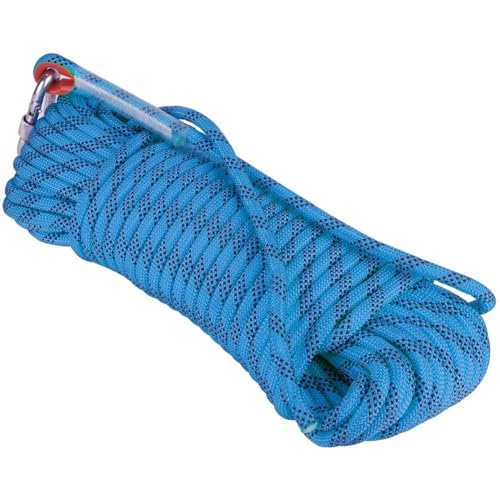 Kletterseil, Outdoor-Nylonseil, Länge 10–200m, Durchmesser 8mm/26ft, statisches Outdoor-Seil for Übungen im Innen- und Außenbereich (Farbe: Blau, Größe: 8mm x 40m)(Blue,8mm*40m) von BESSX
