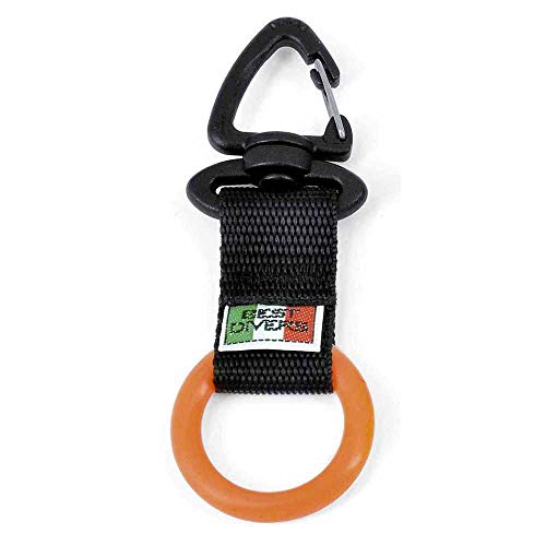 Best divers Clip Ring Silikon Orange Band Schwarz Unisex Erwachsene von BESTDIVERS