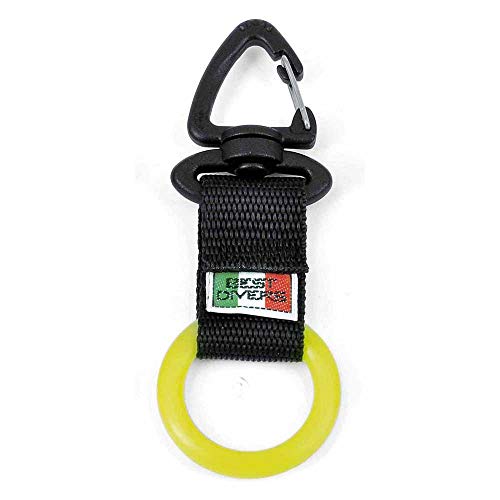 Best divers Clip Ring Silikon Yellow, Band Schwarz, Unisex Erwachsene, Gelb, Best divers Clip Ring Silikon Yellow, Band Schwarz, Unisex Erwachsene, Gelb, von BESTDIVERS