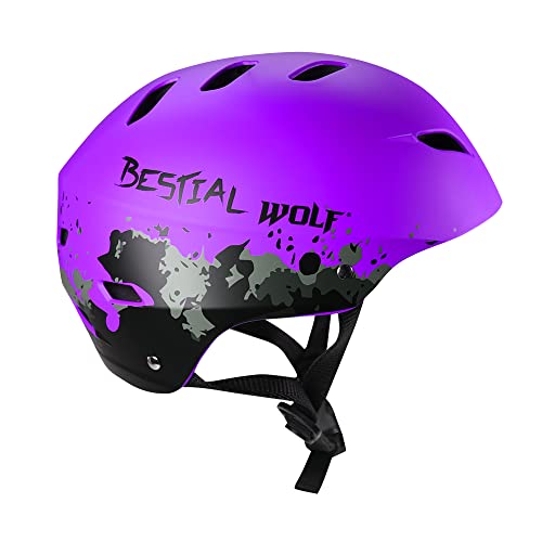 Bestial Wolf Neue Helm Shell Extremsportarten und gültig für Elektroroller, einstellbare Universalgröße, 52-59 cm (Violet) von BESTIAL WOLF