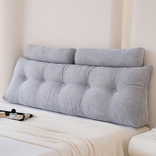 BESTXH 01,120cm (1 Pillows), Wandkissen BettrüCkenkissen, Bequemes GroßEs Lesekissen, Keilkissen Mit Waschbarem Bezug, RüCkenkissen FüR Bett Und Sofa, Zum Anlehnen Im Bett von BESTXH