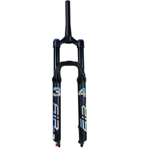 BESTXH Fahrradfedergabel FüR Mountainbike, 27,5/29 Zoll MTB-Fahrradfedergabel, Konischer Gabelschaft FahrradstoßDäMpfer Luft-Vorderradgabel Federweg 140 Mm Schnellspanner,Shoulder Control,29inch von BESTXH